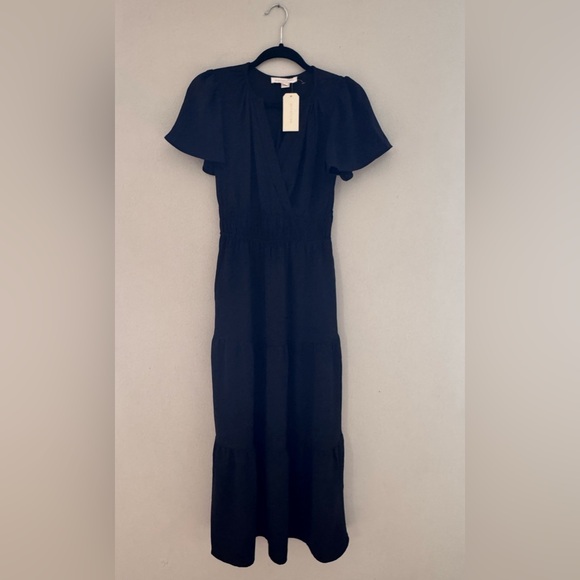 NWT Monteau Size S Tiered Black Maxi Dress - Picture 2 of 11